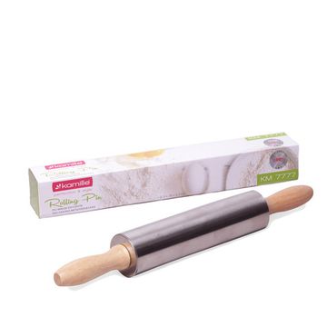 Скалка 38 см. из нержавеющей стали Kamille KM-7777