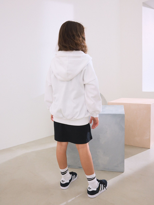 Толстовка с капушоном на молнии для девочки Next AH6-486, Белый