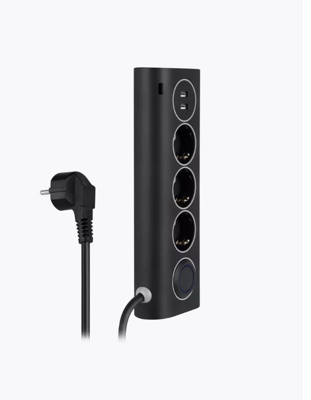Сетевой фильтр Rombica NEO WC3U Black, 2 x USB, 3 x 220V, чёрный, 1.5м
