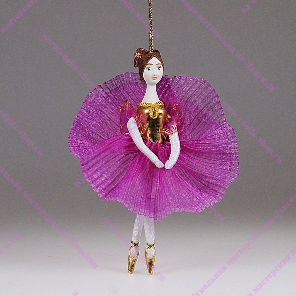Ёлочная игрушка Балерина цветная