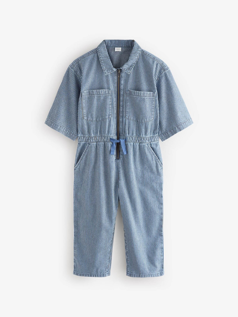 Комбинезон джинсовый для девочки Next E87-242, Синий, Белый