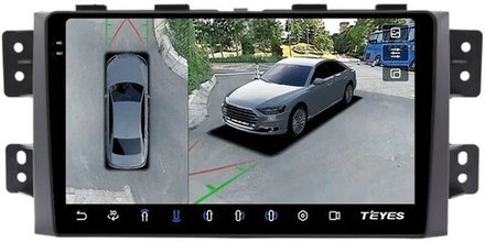 Магнитола для KIA Mohave 1 2008-2017 - Teyes CC3-2K-360 на Android 10, 2K QLED, 6Гб+128Гб, CarPlay, 4G SIM-слот, 4 камеры в комплекте