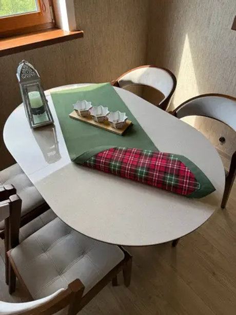 Декоративная дорожка на стол "Новый год" 110х40 см ручная работа