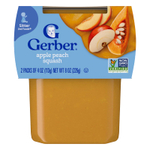 Gerber, 2nd Foods®, Sutter, яблоко, персик и тыква, 2 шт. в упаковке, 113 г (4 унции)