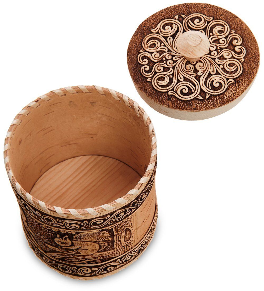 BST-605 Туесок «Белки» (береста)