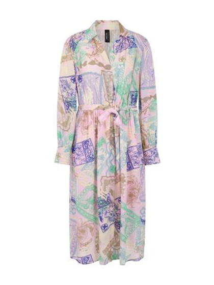 Marc Cain Платье из вискозы с добавлением шелка и акцентным поясом на талии