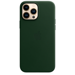 Кожаный чехол с поддержкой MagSafe Apple Leather Case для iPhone 13 Pro Max, Sequoia Green (Зеленая секвойя)