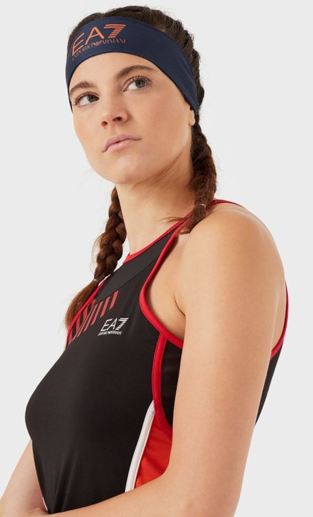 Теннисная бандана EA7 Unisex Woven Headband - night blue/orange