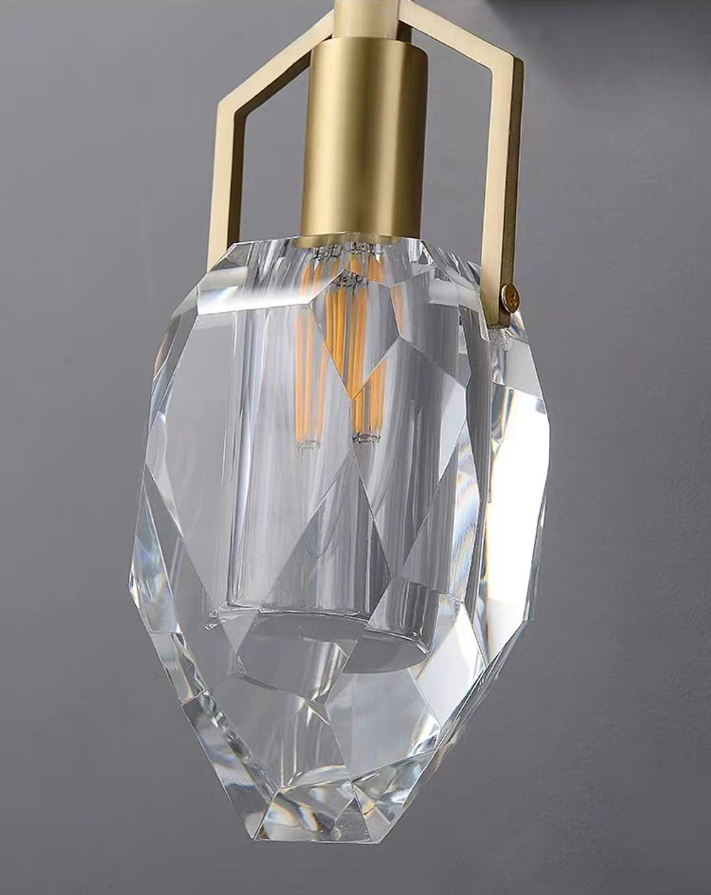 Настенный светильник 8960-1W brass/clear