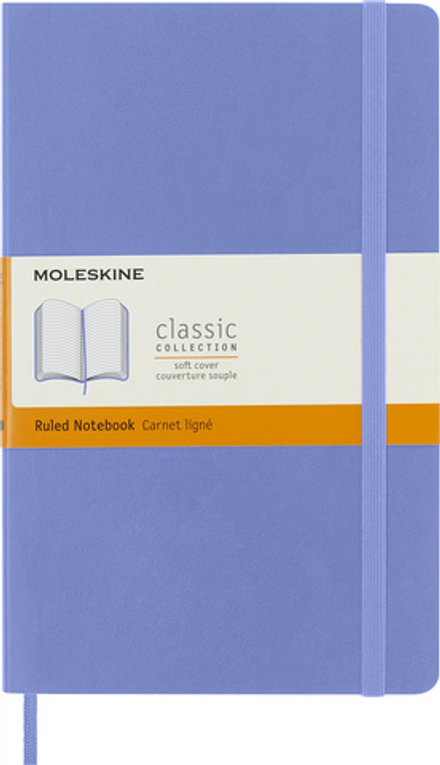 Блокнот Moleskine Classic Soft (QP616B42) Large 130х210мм 240стр. линейка мягкая обложка голубая гортензия