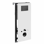 Инсталляция для унитаза WasserKraft Abens 20TLT.010.ME.WH.MB03 белая панель/кнопка черная матовая