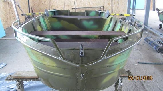 Алюминиевая моторно-гребная лодка Охотник 380