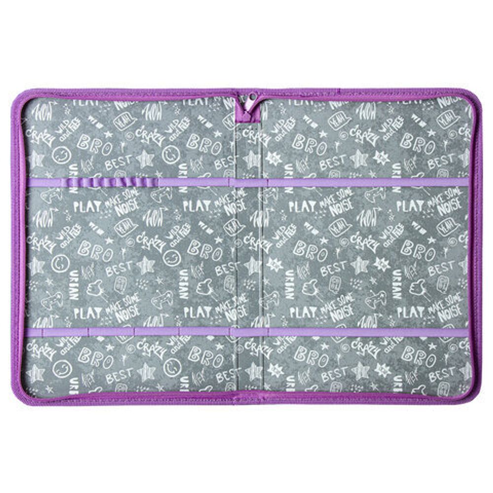 Папка для труда на молнии BRAUBERG А4 с ручкой, 1 отделение, картон, органайзер, "Charming kitten", 270991