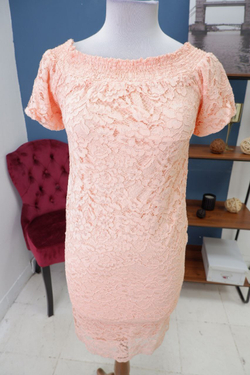 Платье AScool гипюровое персиковое 44 размер, новое