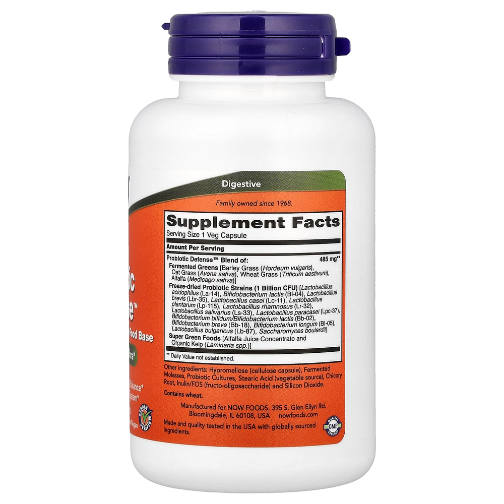 NOW Foods, Probiotic Defense™, 90 растительных капсул