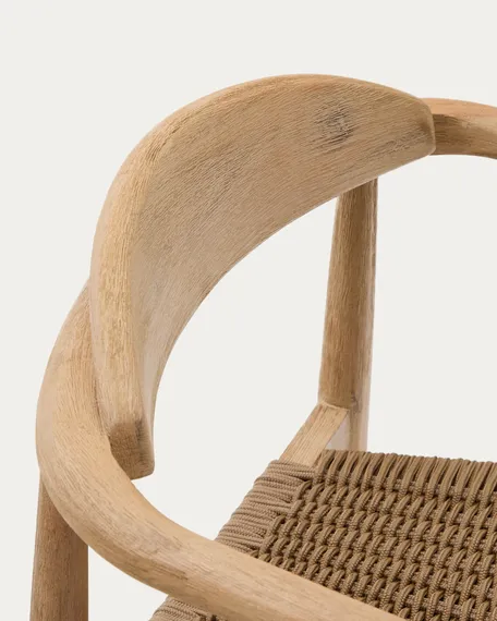 Стул Glynis массив эвкалипта с бежевым сиденьем