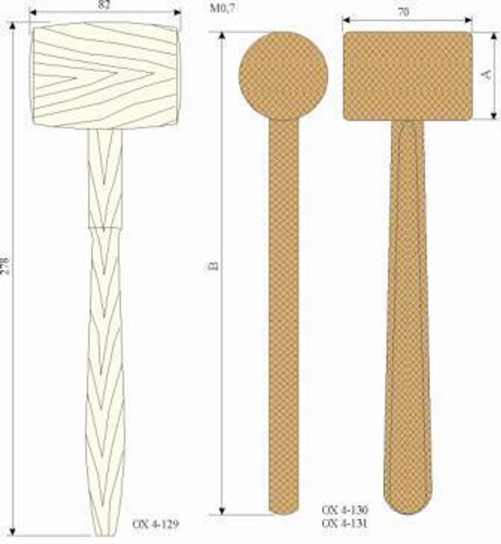 МЖ- 4/35 Молоток травматологический деревянный