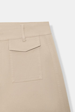 ZARA ДЖИНСОВЫЕ КЮЛОТЫ Z1975, СВЕТЛЫЙ ЖЕЛТО-КОРИЧНЕВЫЙ