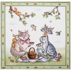 НАБОР САЛФЕТОК ИЗ 2-Х ШТ "ПАЛЬЧИКИ ОБЛИЖЕШЬ",40Х40СМ, 100% ХЛОПОК,ТВИЛ