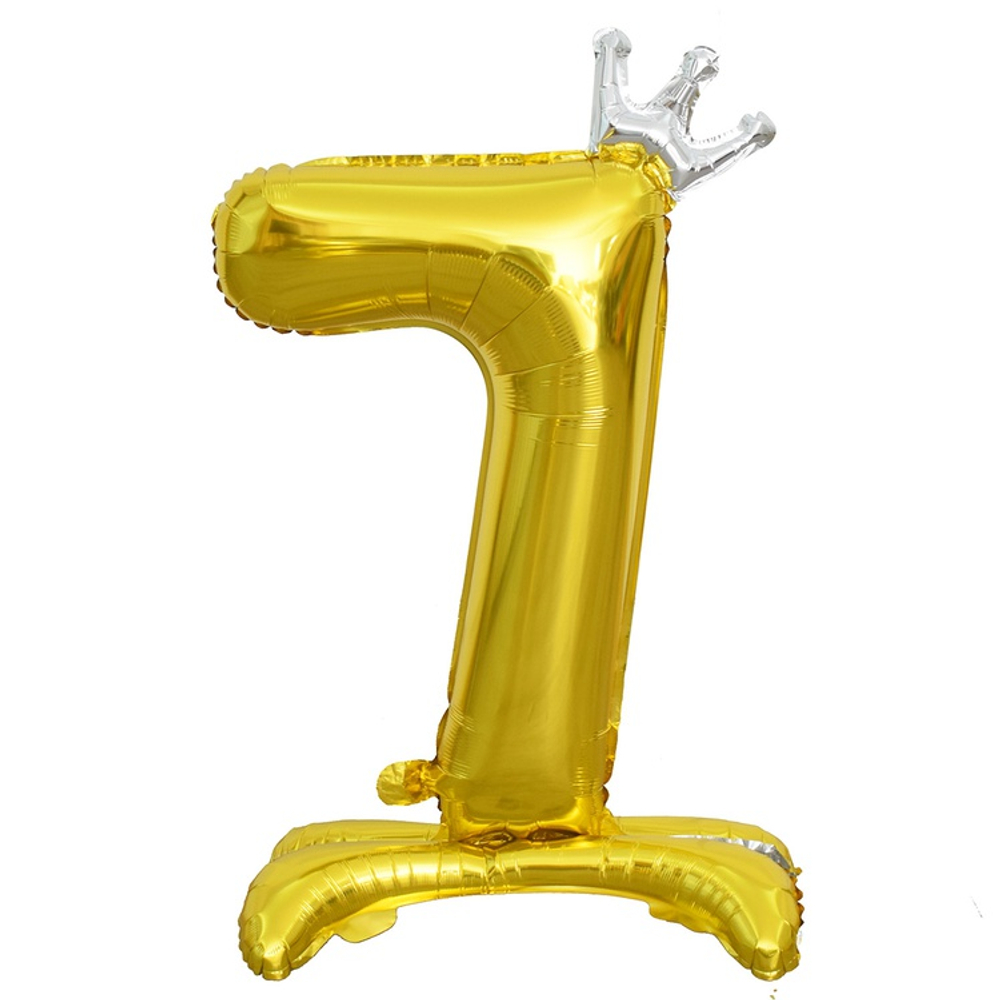 Шар фольгированный Цифра 7 81 см (Золотой)
