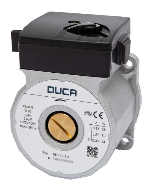 Двигатель насоса DUCA BPS 15-5D 84W, (против часовой), для BOSCH, BUDERUS, 87186481810, 87186457900 на замену двигателя насоса Wilo TSL 12/5-3C 84W