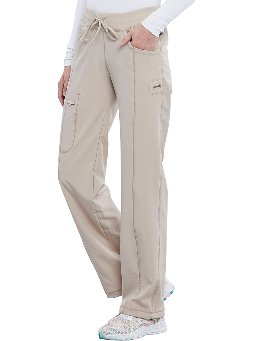 Брюки медицинские женские Cherokee 1123A с регулируемой кулиской, красный, 42