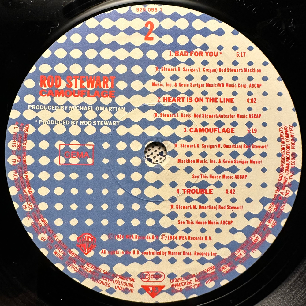 Rod Stewart- Camouflage (Германия 1984г.)