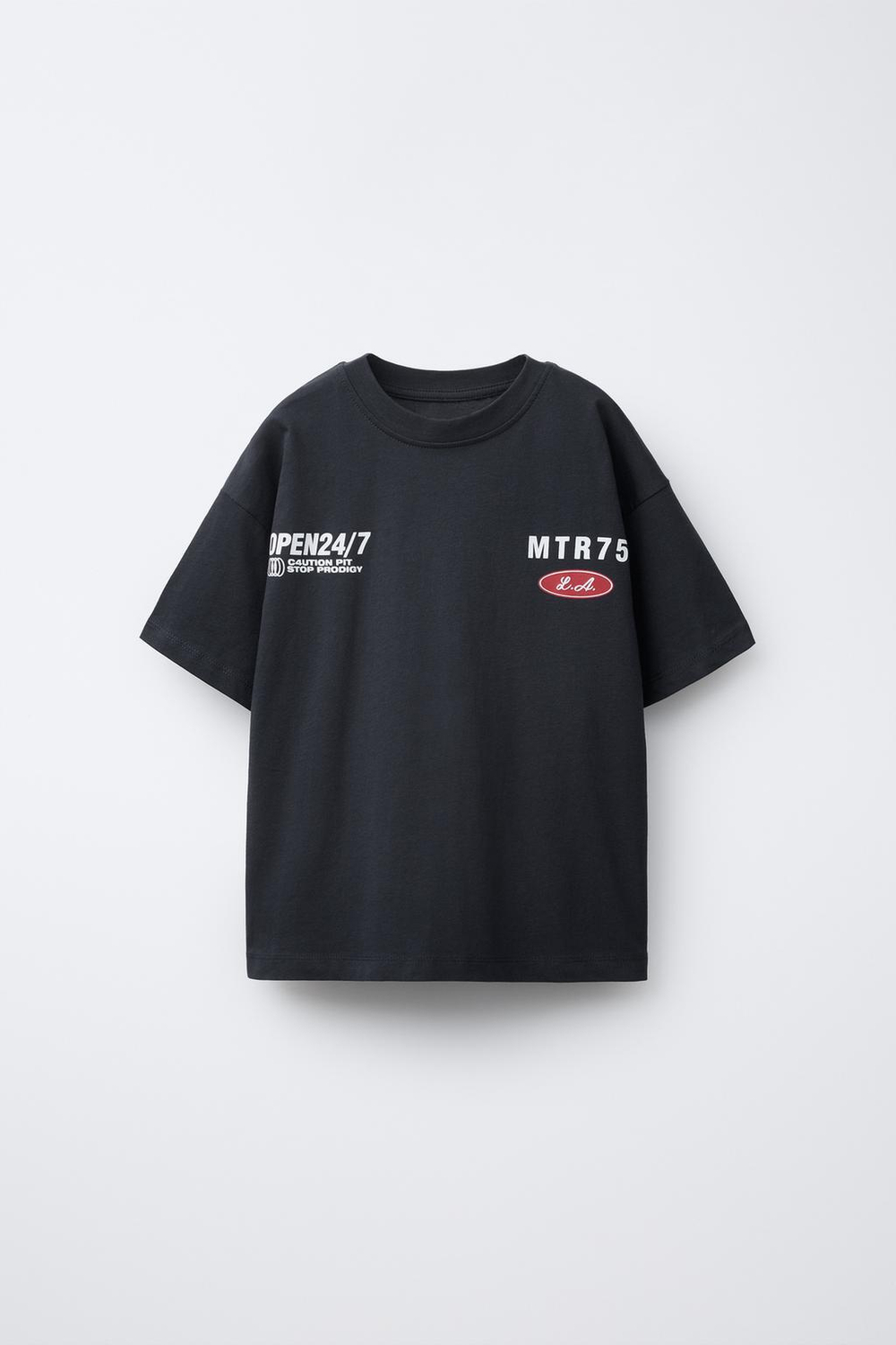 ZARA ФУТБОЛКА С НАДПИСЬЮ, МОРСКОЙ СИНИЙ