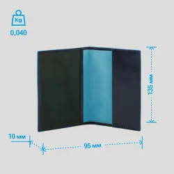 Обложка для паспорта Piquadro Blue Square (PP5255B2/BLU2) 2