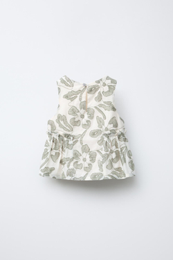 ZARA БЛУЗА С ЦВЕТОЧНОЙ ВЫШИВКОЙ, МЯГКИЙ ЗЕЛЕНЫЙ