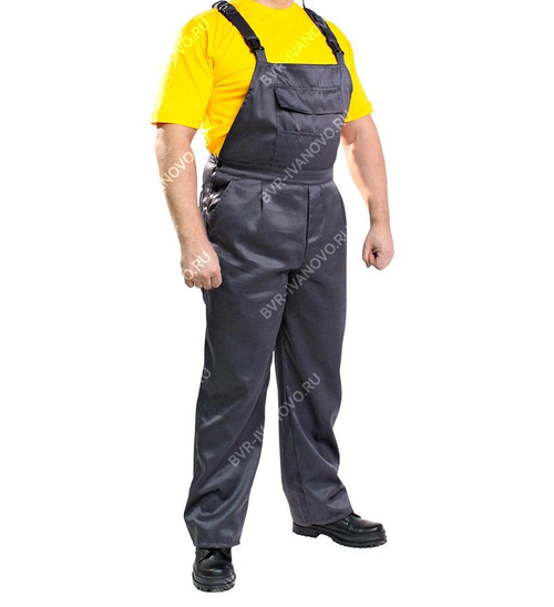 Полукомбинезон рабочий Профессионал (смесовая Балтекс, серый)