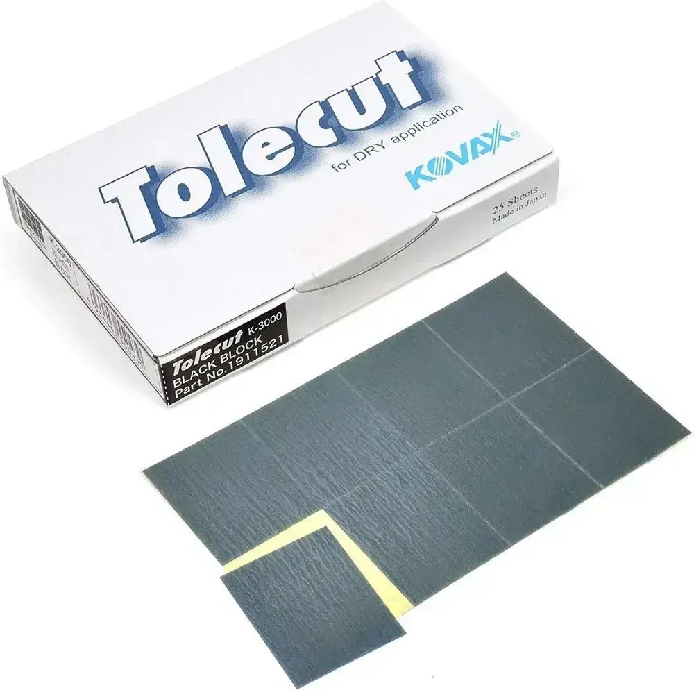 Лист клейкий Kovax Tolecut Black K3000, черный, 1 лист (8 наклеек 29*35мм)