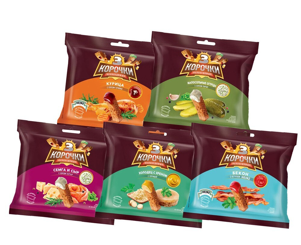 Три корочки с соусом, ассорти, 60г + 25г
