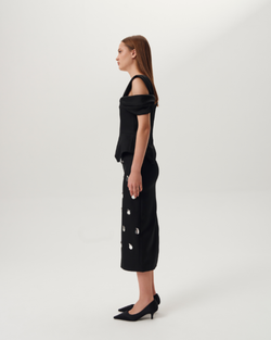 Корсет Sabin (Сабин) с крючками впереди черный