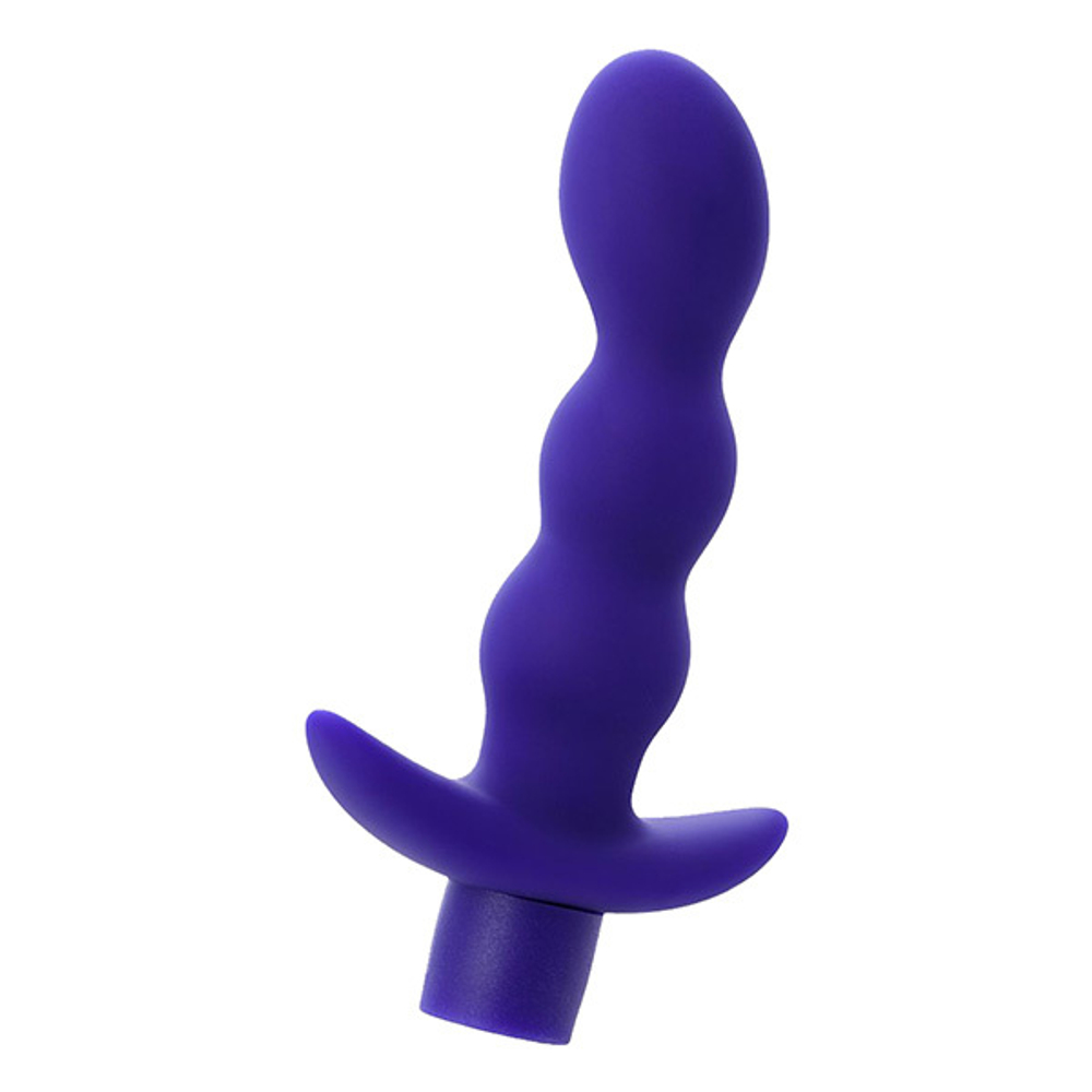 Синий анальный вибратор 15см с загнутой головкой ToyFa ToDo Adore 358005