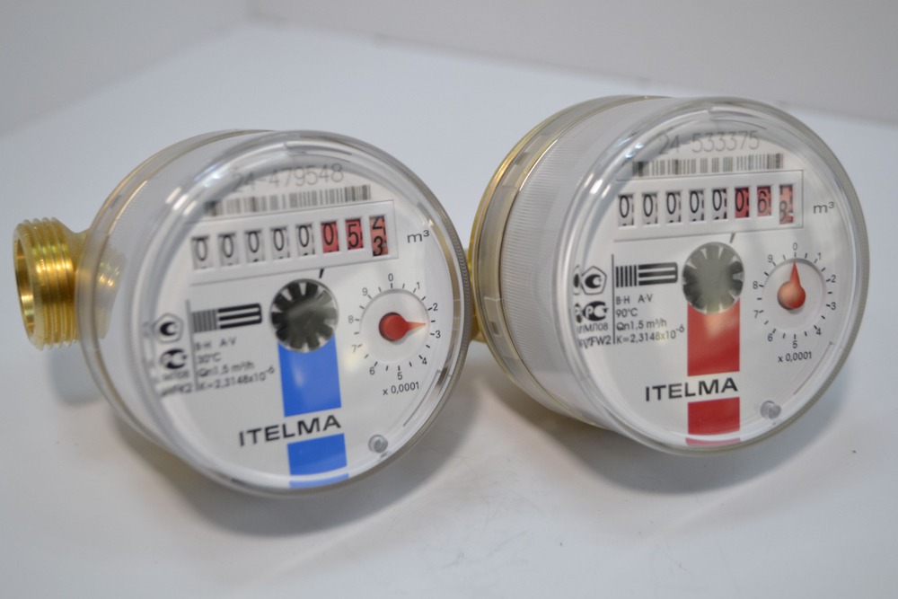 Комплект счетчиков холодной и горячей воды Itelma WFK20.D080 и WFW20.D080 L-80 Ду-15 1/2"