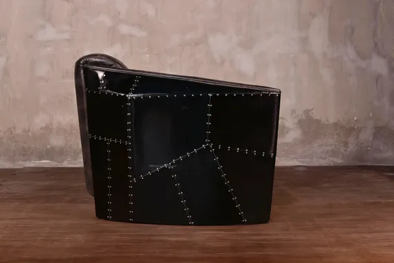 Кресло RS114, черная кожа