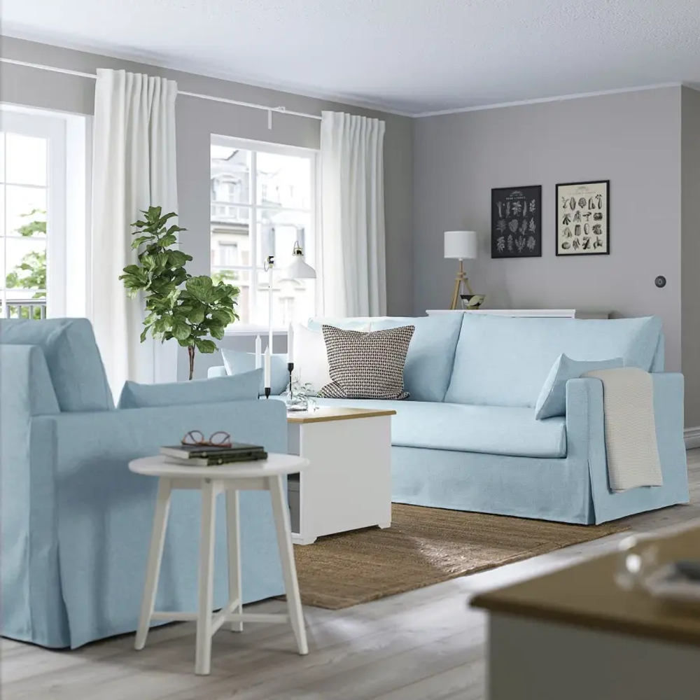 Диван 3-местный - IKEA HYLTARP/ХИЛТАРП ИКЕА, голубой