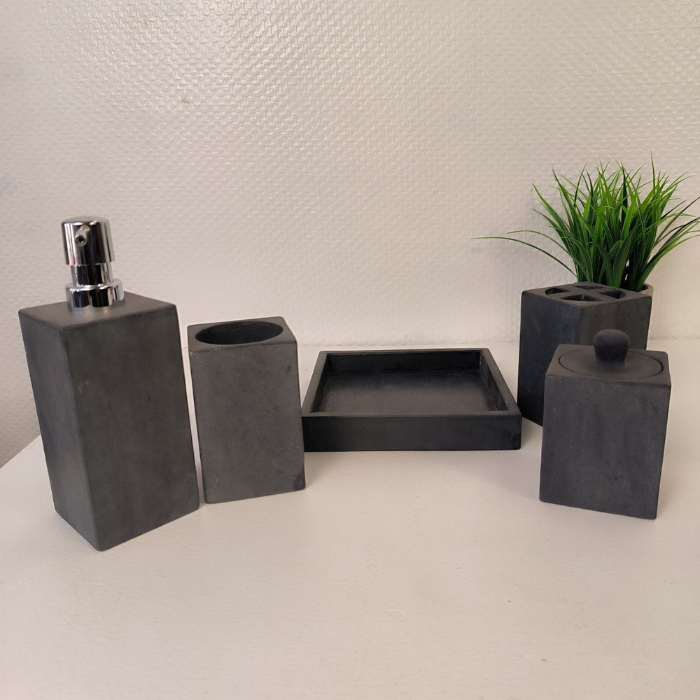 Набор из андезита 7 предм Bhatroom Set Grey NM-65309 (17см*17см) квадрат 0898