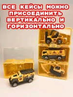 Набор детских машинок для мальчиков 4 шт кейс гараж