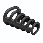 Черная насадка на пенис с подхватом мошонки Rodrigo (Цвет: черный)