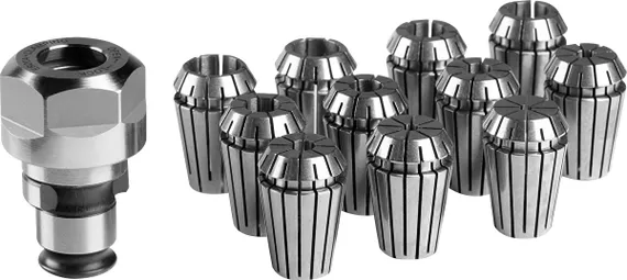 Патрон цанговый Heden GTM12, ER20 с набором цанг 11 шт., 3-13 мм