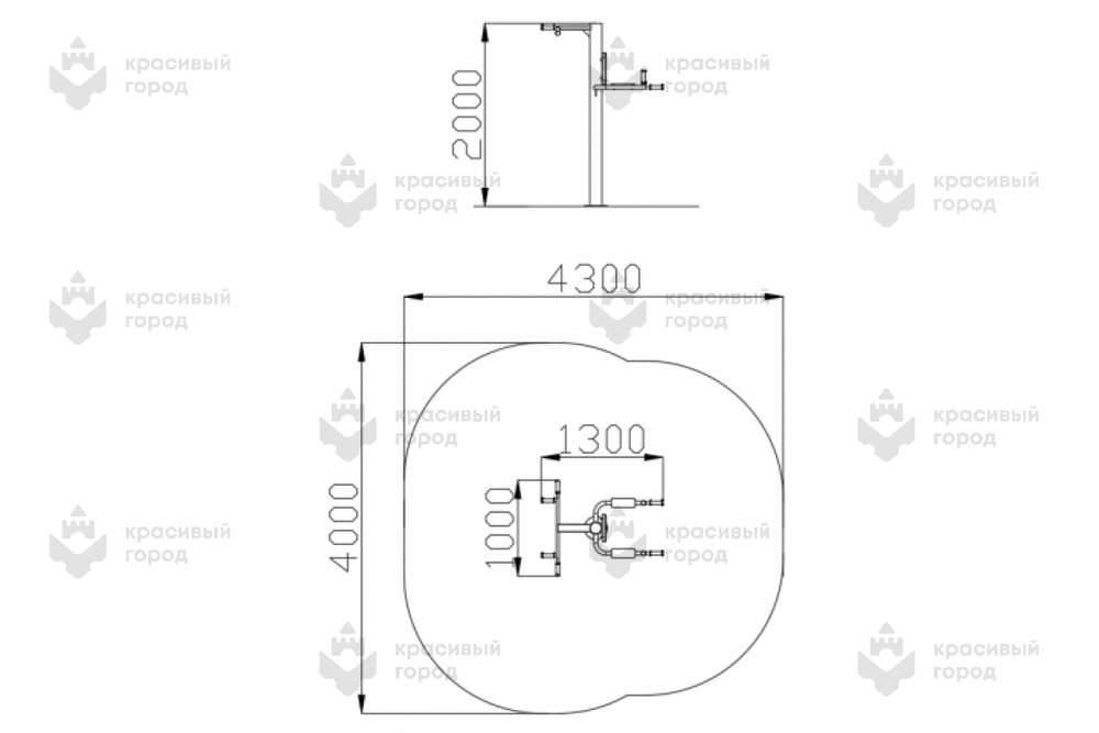 Уличный тренажер Вертикальный пресс + Турник