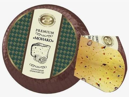 Сыр полутвердый "Монсеррат" с грецким орехом, 50%