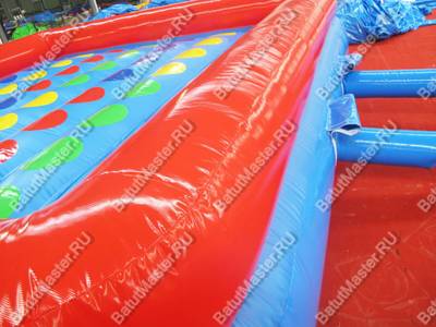 Интерактивная надувная игра "Твистер" 5*5*0.5 м, с постоянной подкачкой