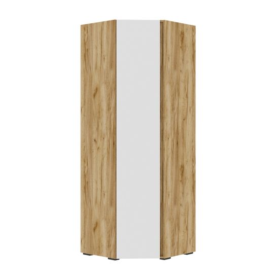 ХЕЛЕН ШК 04 Шкаф угловойФАСАД БЕЛЫЙ/КОРПУС ДУБ КРАФТ ЗОЛОТО