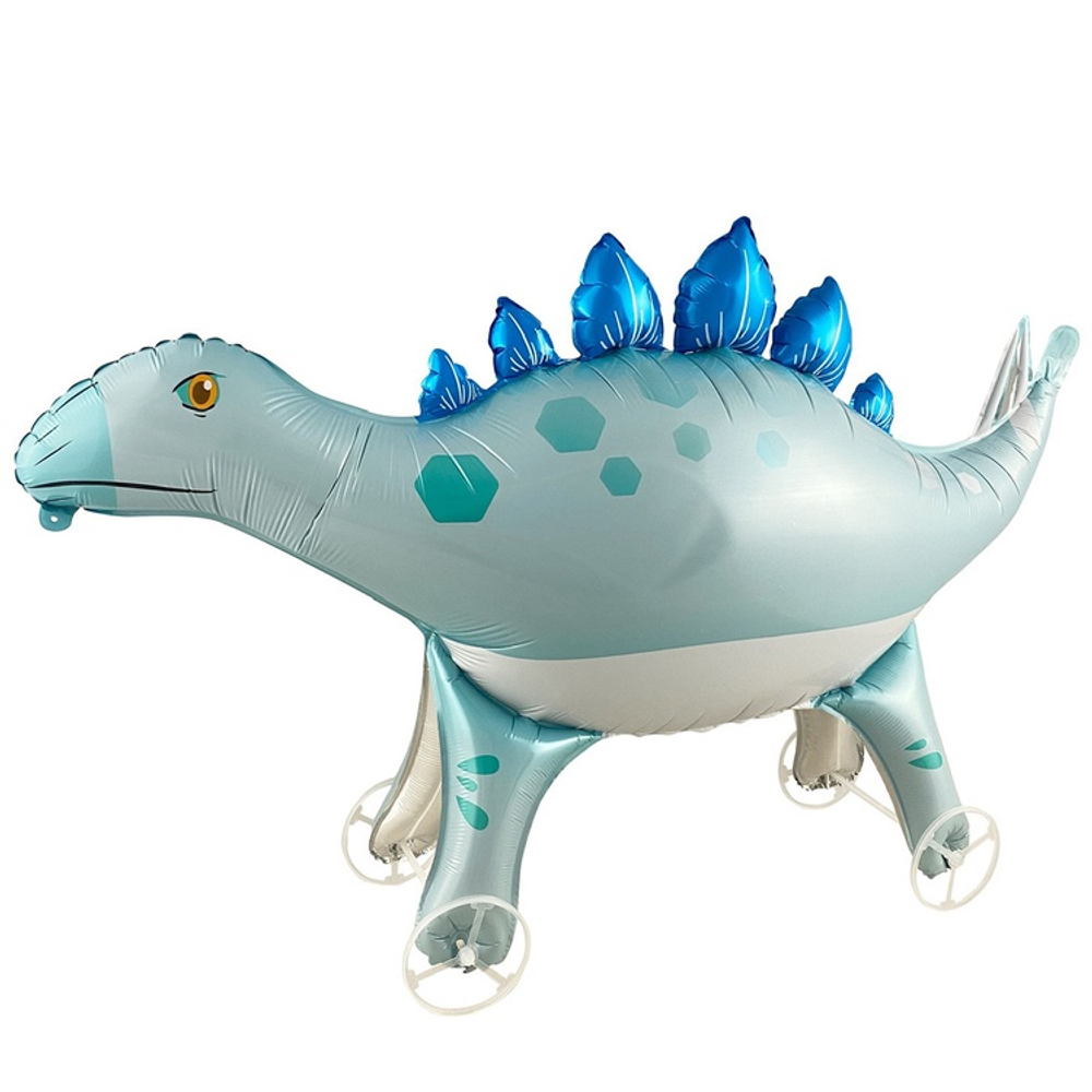 Шар Фольгированный Каталка Динозавр голубой (Голубой)