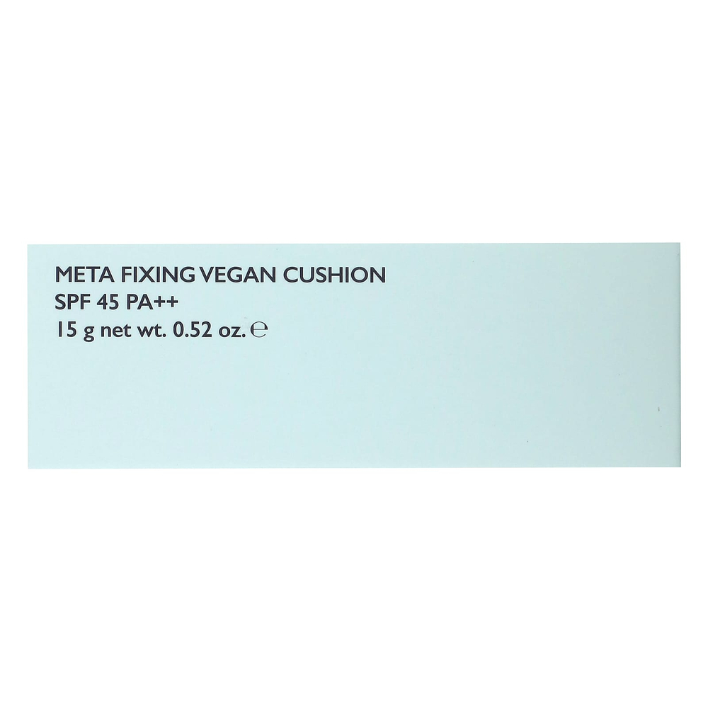 Amuse, Meta Fixing Vegan Cushion, SPF 45 PA ++, телесный оттенок 02, 15 г (0,52 унции)