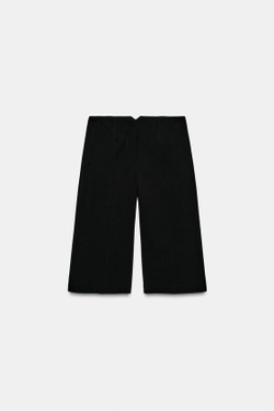 ZARА ДЛИННЫЕ БЕРМУДЫ С ВЫСОКОЙ ПОСАДКОЙ, ЧЕРНЫЙ