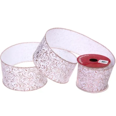 Лента для декорирования «Торжество» 6,3 см, 2,7 м, Розовое золото